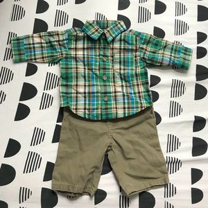 Flannel and pants matching set
